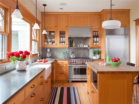 do stainless steel appliances go with oak cabinets|kitchen remodels with oak cabinets.